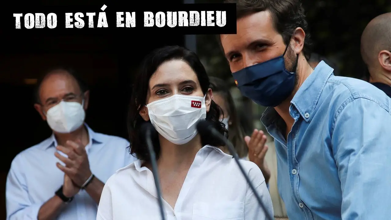 Isabel Díaz Ayuso, junto a Pablo Casado