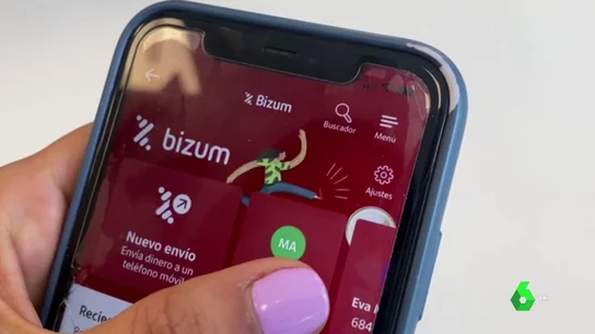 Imagen de la app de Bizum en un móvil Imagen de la app de Bizum en un móvil