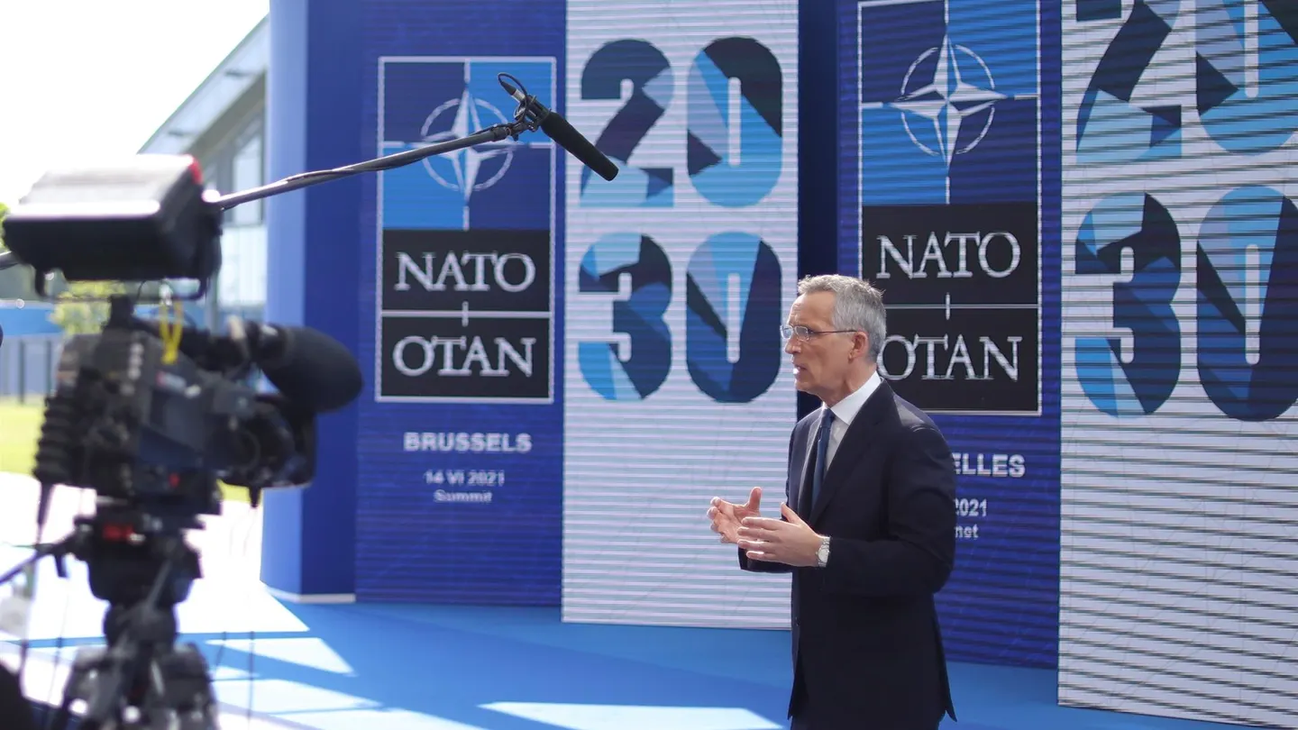 El secretario general de la OTAN, Jens Stoltenberg, en una rueda de prensa. El secretario general de la OTAN, Jens Stoltenberg, en una rueda de prensa.