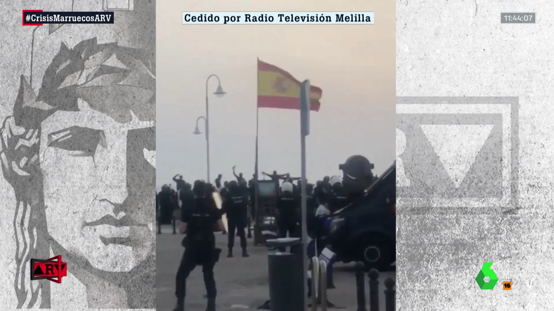 Heridos nueve guardias civiles al frenar la entrada 150 migrantes a Melilla