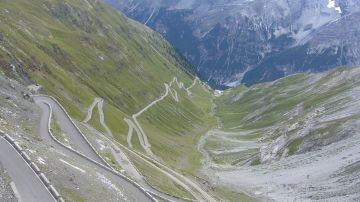 Subida por el paso del Stelvio