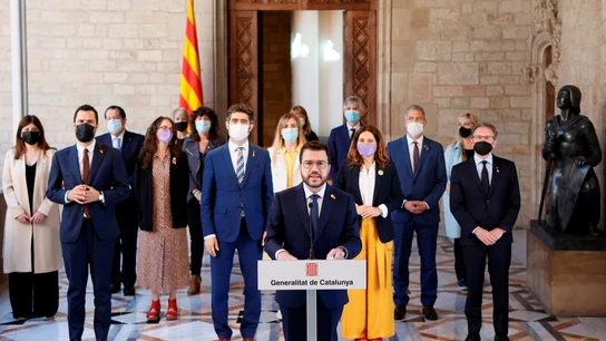 Aragonès llama al diálogo tras la aprobación de los indultos: "Es hora de trabajar para encontrar una salida acordada al conflicto" Aragonès llama al diálogo tras la aprobación de los indultos: "Es hora de trabajar para encontrar una salida acordada al conflicto"