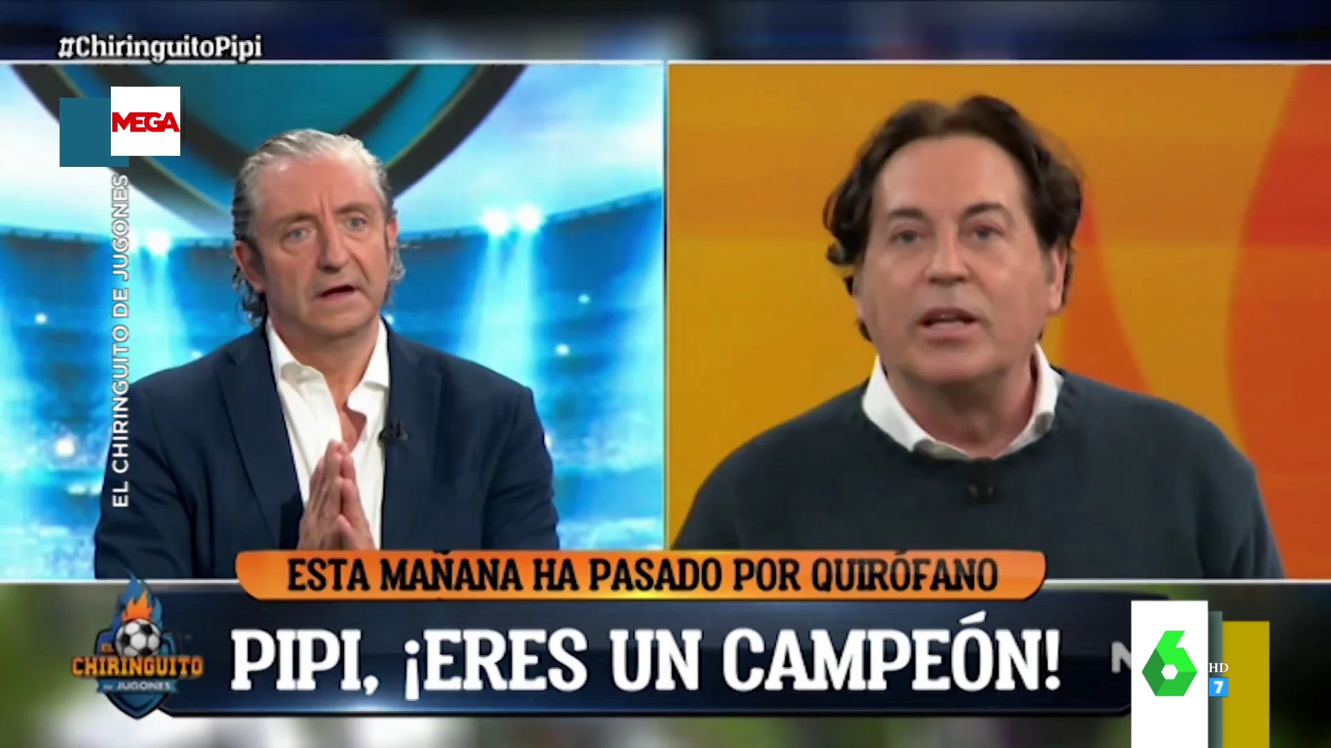 Pipi Estrada sorprende al plató de El Chiringuito tras ser operado: "Era la primera vez que operaban a alguien roncando"