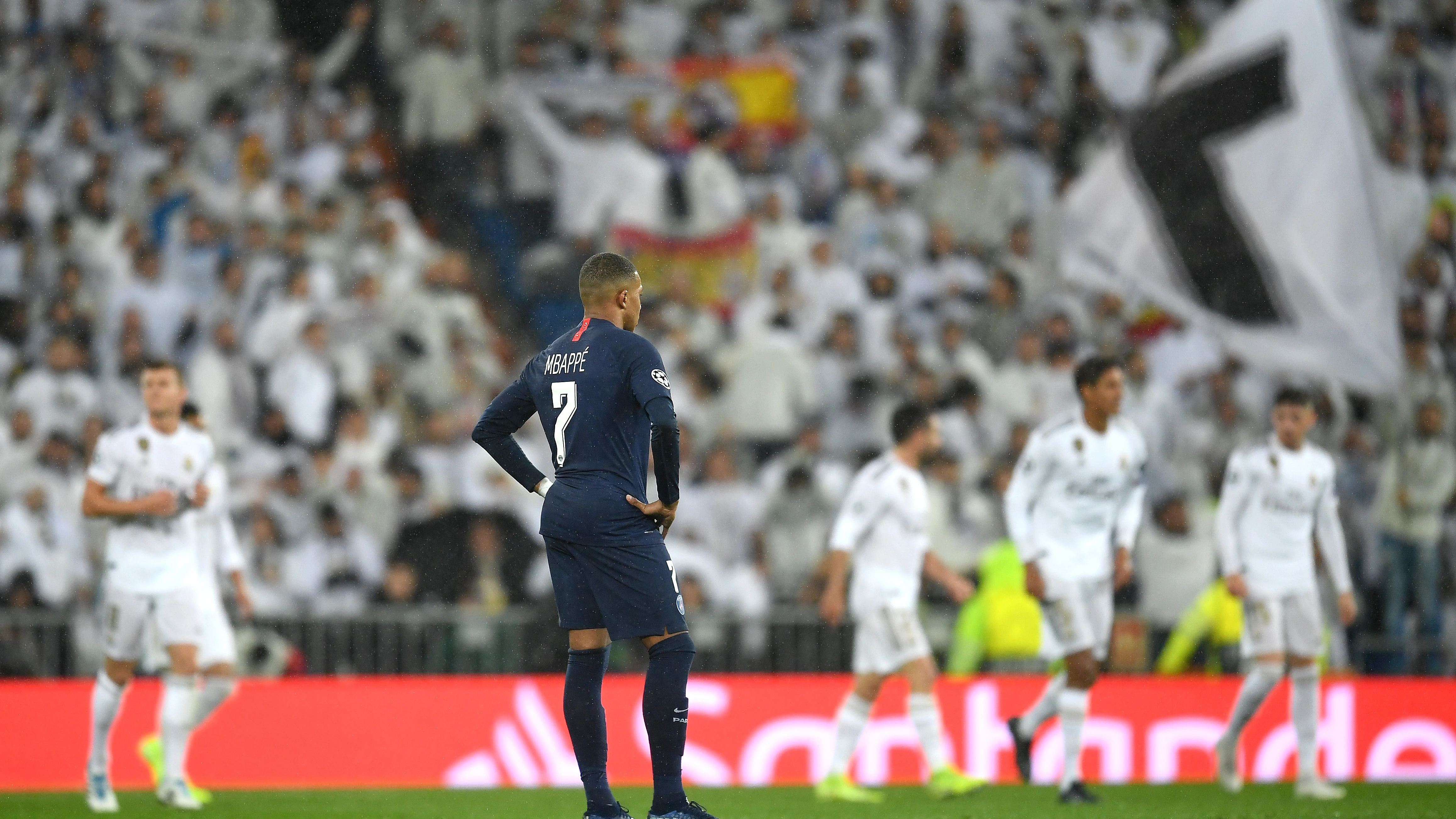 Kylian Mbappé, en el Santiago Bernabéu