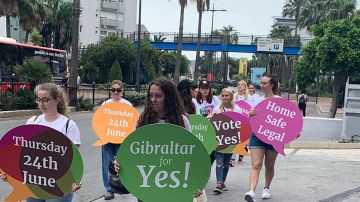 Marcha a favor de la despenalización del aborto en Gibraltar