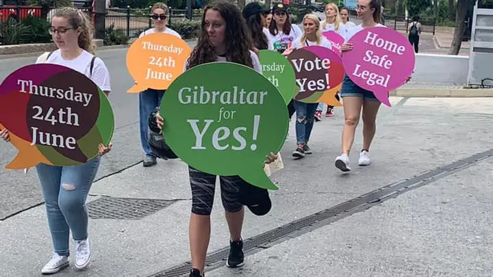 Marcha a favor de la despenalización del aborto en Gibraltar