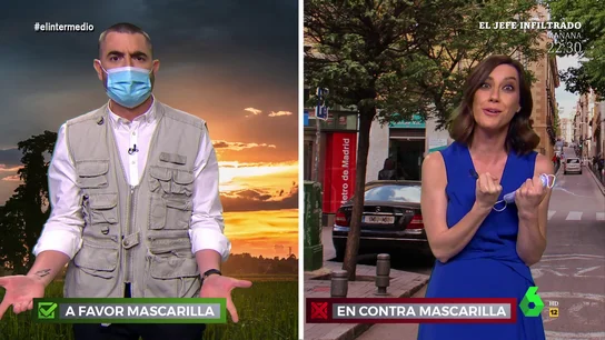 El 'enfrentamiento' entre Dani Mateo y Cristina Gallego por el fin de las mascarillas que acaba en peinetas: "¿Pero tú de qué vas?" El 'enfrentamiento' entre Dani Mateo y Cristina Gallego por el fin de las mascarillas que acaba en peinetas: "¿Pero tú de qué vas?"