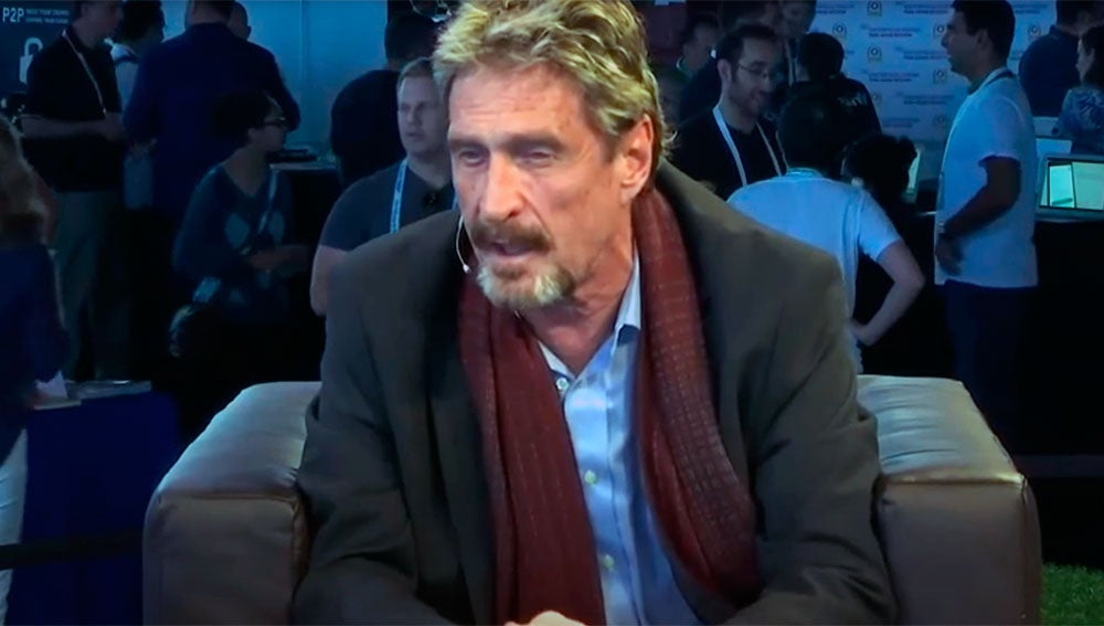 John McAfee en una entrevista con TechCrunch