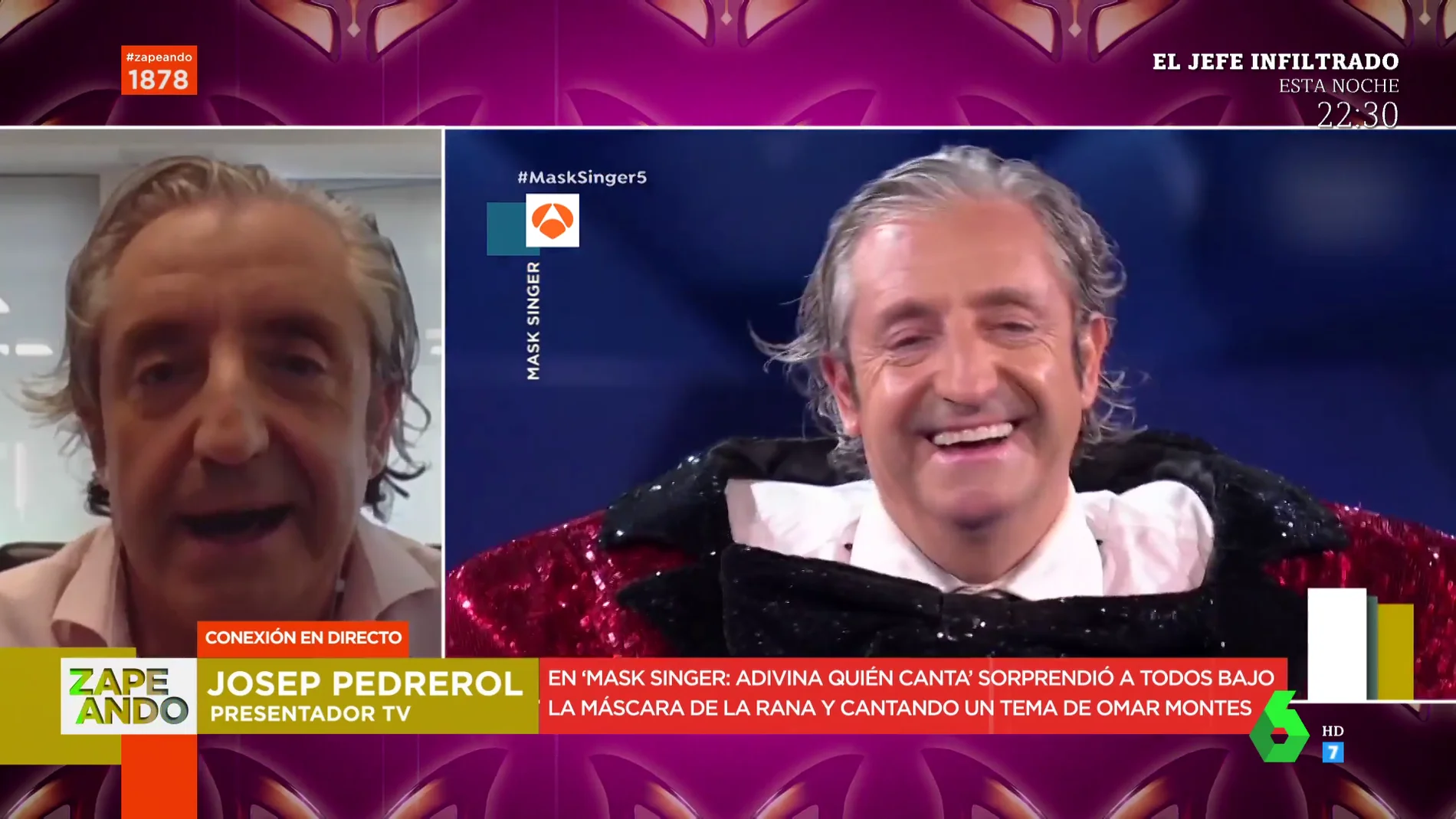 La divertida entrevista a Josep Pedrerol tras desvelar que es Rana en Mask Singer: "La Spice me quitó protagonismo"