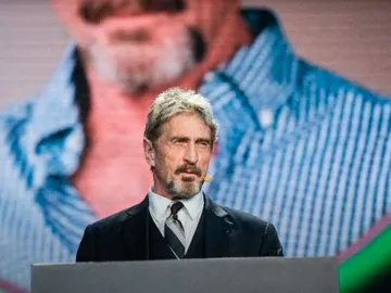 John McAfee en una keynote durante el ISC 2016 John McAfee en una keynote durante el ISC 2016