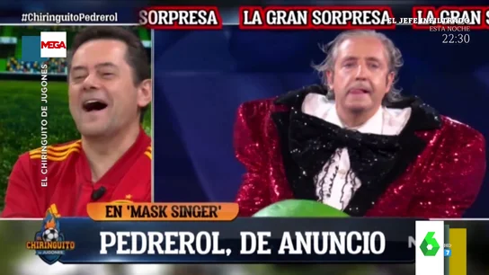 Así fueron las bromas de El Chiringuito de Jugones con el "bailecito" de Josep Pedrerol en Mask Singer Así fueron las bromas de El Chiringuito de Jugones con el "bailecito" de Josep Pedrerol en Mask Singer