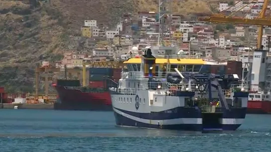 El buque Ángeles Alvariño en Tenerife El buque Ángeles Alvariño en Tenerife