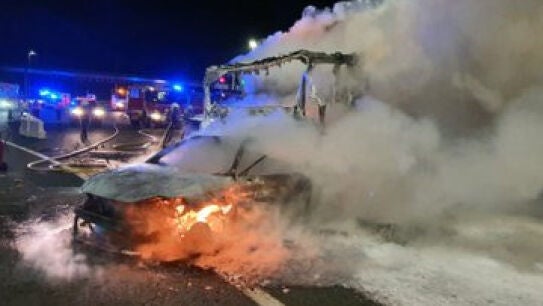 Brutal accidente de tr&aacute;fico en la AP-1 en Zigoitia