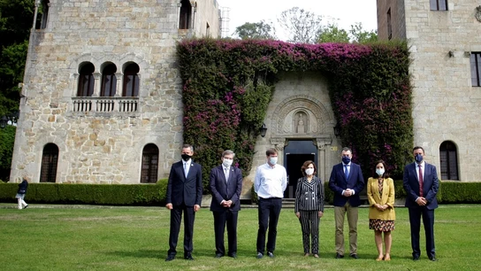 Calvo en el acto de apertura de los jardines del Pazo de Meirás Calvo en el acto de apertura de los jardines del Pazo de Meirás
