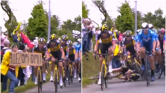 Caída masiva en el Tour de Francia Tony Martin, primero en colisionar