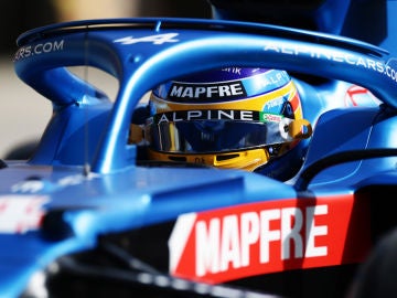 Fernando Alonso, en su monoplaza