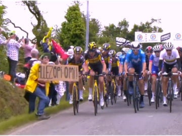Aficionada que provocó una caída masiva en el Tour de Francia
