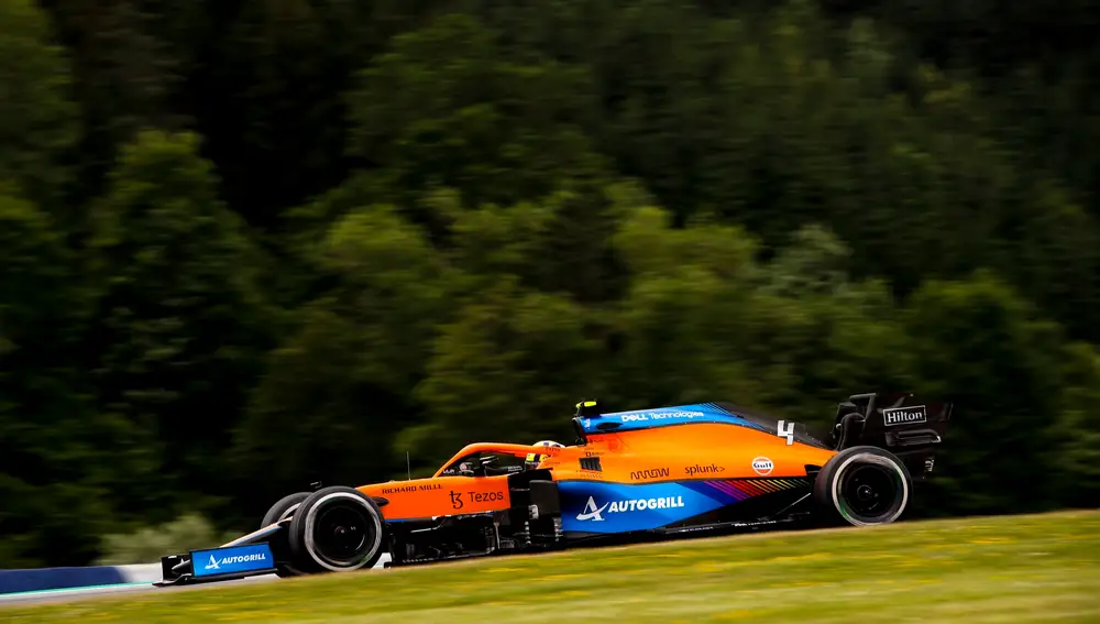 Lando Norris terminó por delante de Sainz