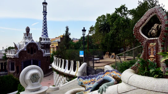 Imagen de archivo del Park Güell, en Barcelona Imagen de archivo del Park Güell, en Barcelona
