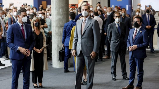 Sánchez, el rey Felipe VI y Aragonès Sánchez, el rey Felipe VI y Aragonès