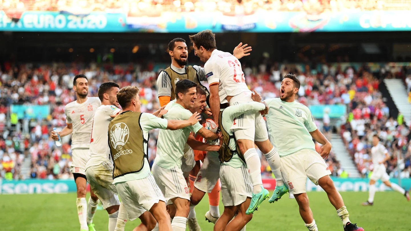 España celebra un gol ante Croacia España celebra un gol ante Croacia