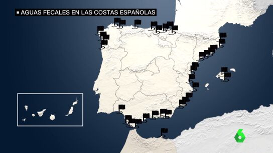 Estas son las 48 zonas costeras que se llevan 'bandera negra' en 2021 por su mala gesti&oacute;n ambiental