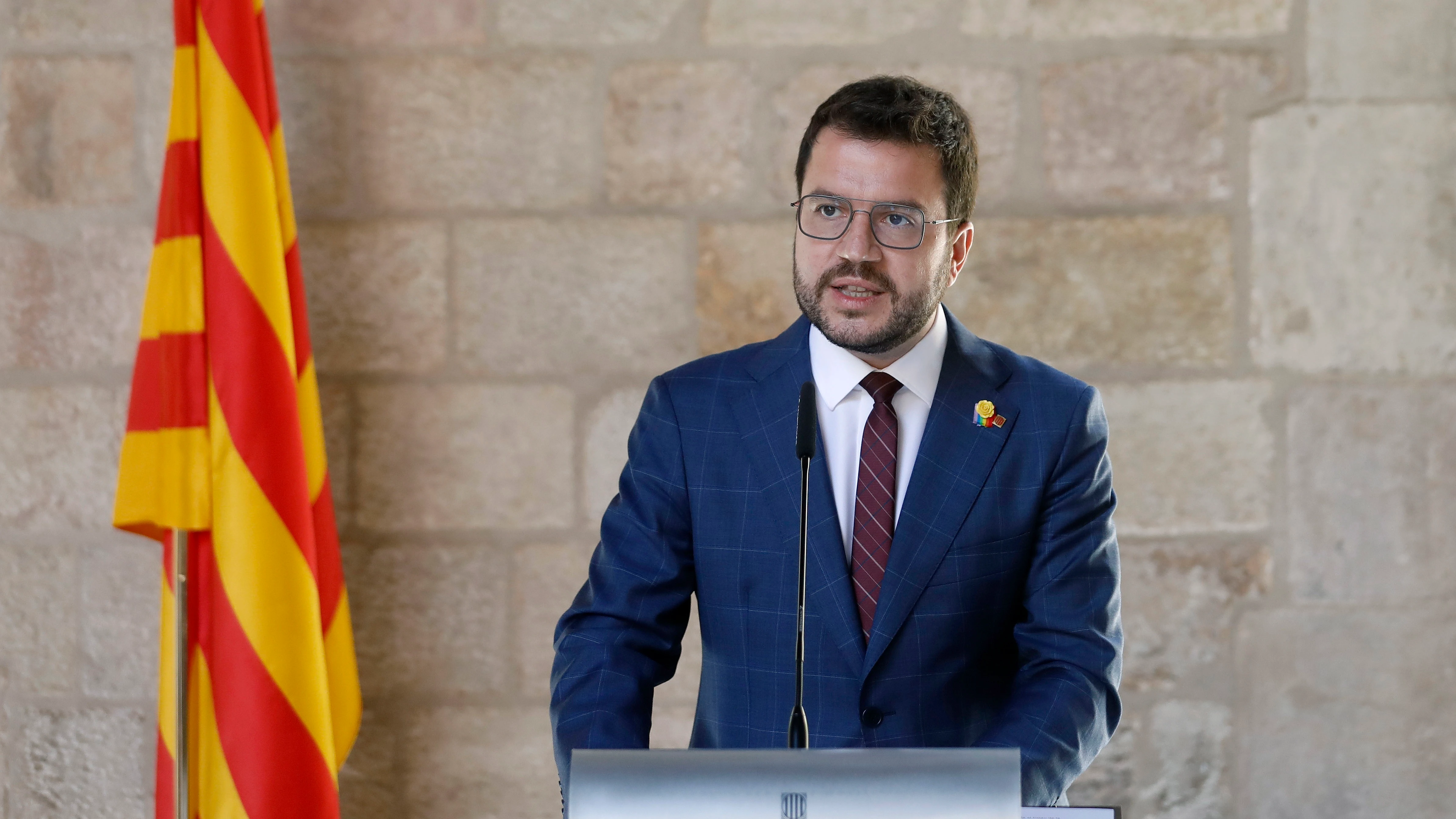 El presidente de la Generalitat, Pere Aragonès