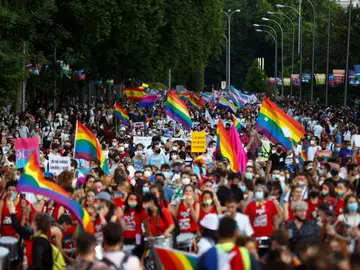 Movilización del Orgullo LGTBI 2021 en Madrid