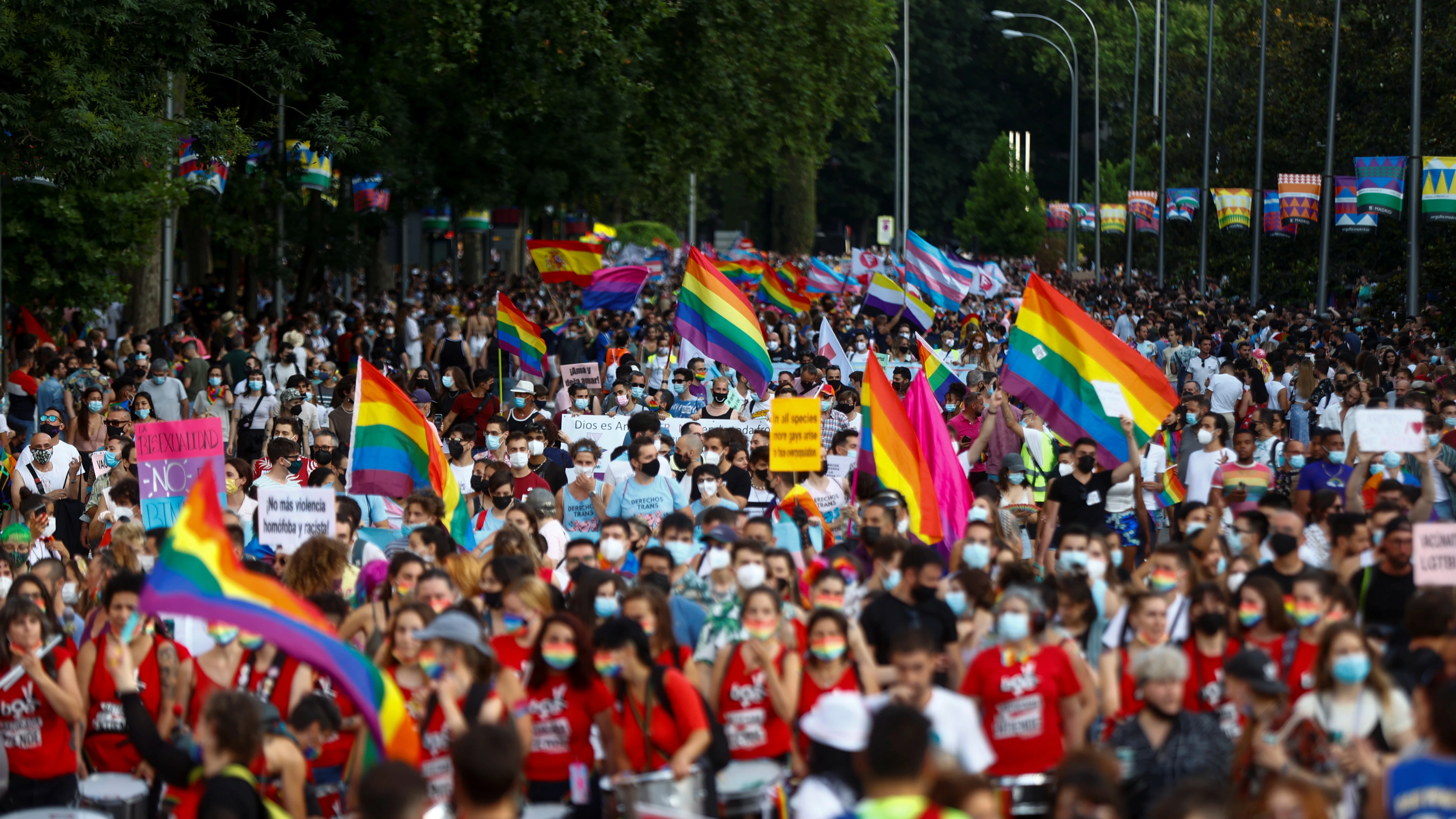 Movilización del Orgullo LGTBI 2021 en Madrid