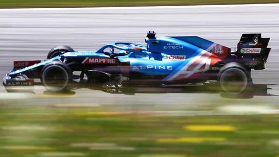 Fernando Alonso, con el Alpine Fernando Alonso, con el Alpine