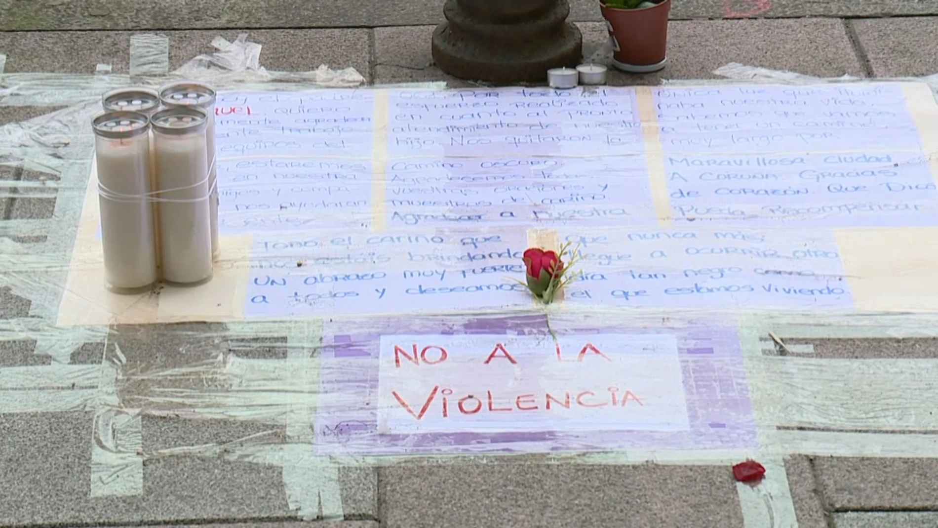 Homenaje en Coruña al joven asesinado en plena calle