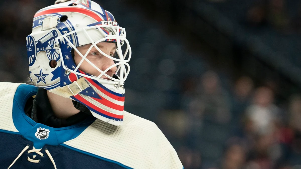  Matiss Kivlenieks, portero de Columbus Blue Jackets