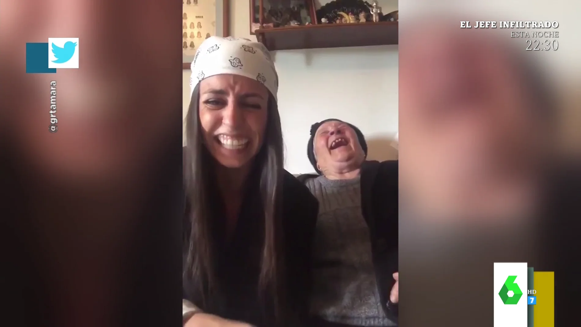 La desternillante broma de una nieta a su abuela: "Me ha dado un ataque de risa"