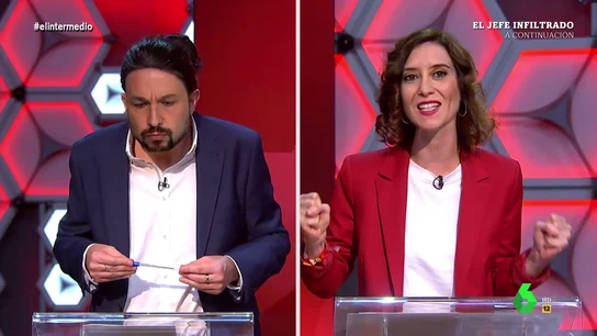 Así fue el debate entre Ayuso e Iglesias en El Intermedio Así fue el debate entre Ayuso e Iglesias en El Intermedio