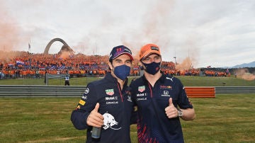 Verstappen y Checo Pérez en el Gran Premio de Austria