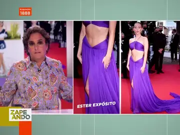 La decepción de Josie con el impactante vestido morado de Ester Expósito en Cannes