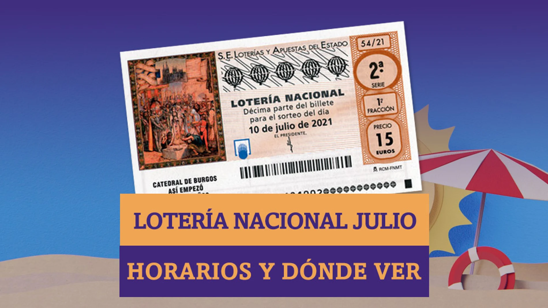Horarios y dónde ver el Sorteo Extraordinario de Lotería Nacional de Julio
