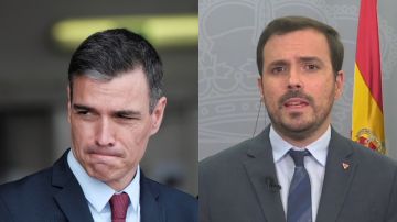 Pedro Sánchez, presidente del Gobierno, y Alberto Garzón, ministro de Consumo