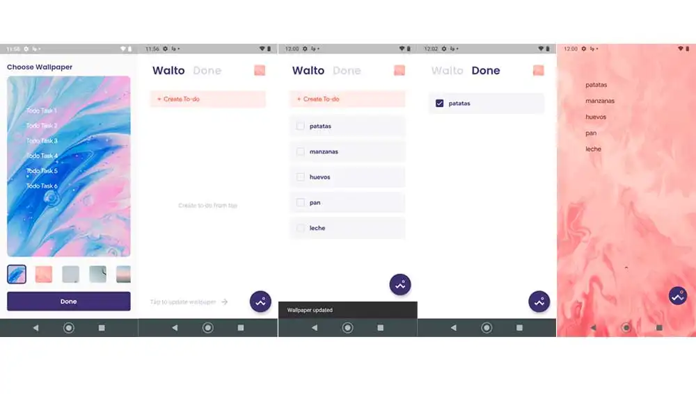 Creando listas como fondo de pantalla Creando listas como fondo de pantalla