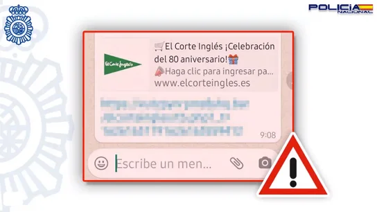 Atención a los mensajes de WhatsApp anunciando tarjetas regalo de 500 euros de El Corte Inglés y Alcampo: es una estafa Estafa