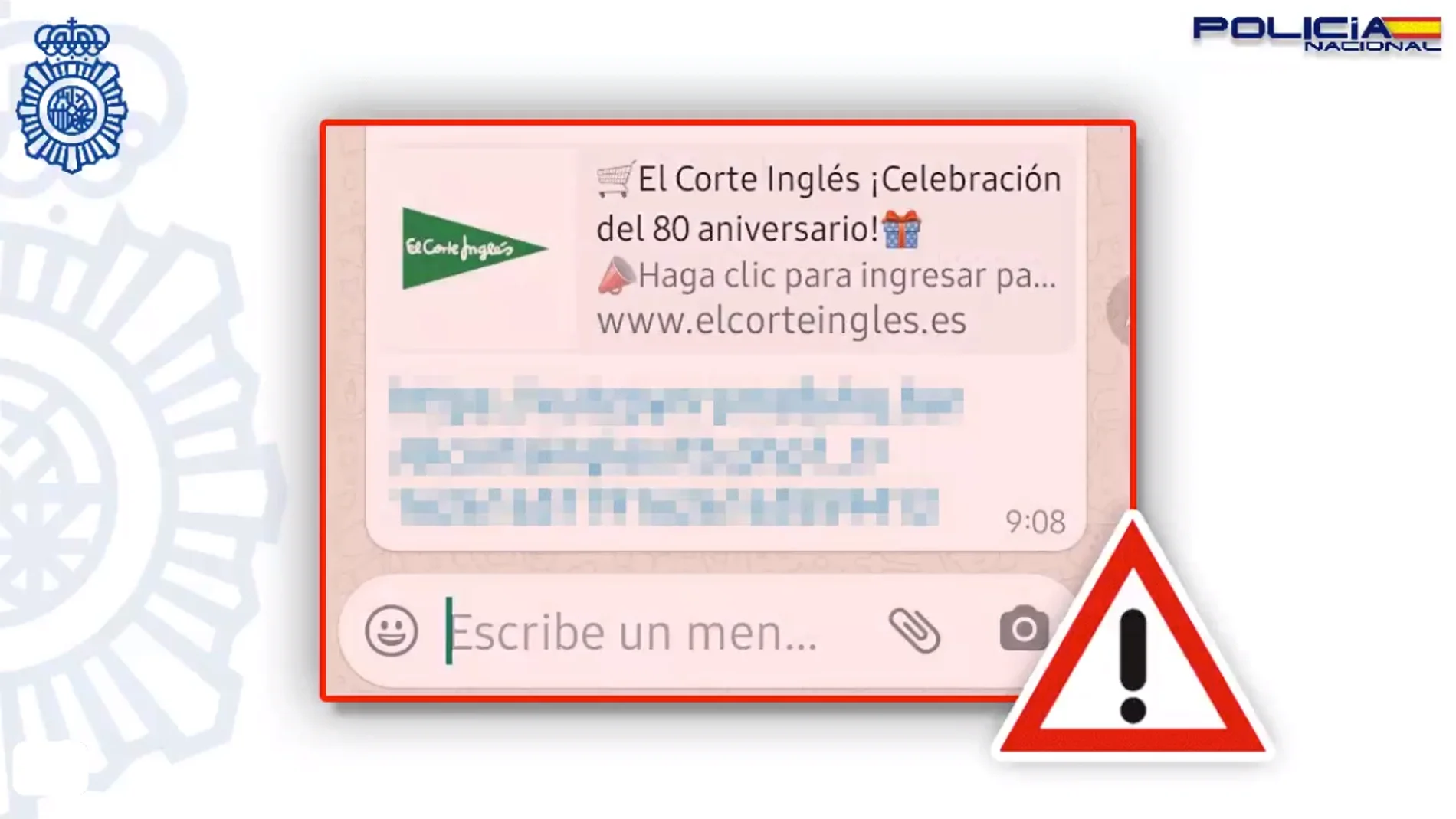 Atención a los mensajes de WhatsApp anunciando tarjetas regalo de 500 euros de El Corte Inglés y Alcampo: es una estafa