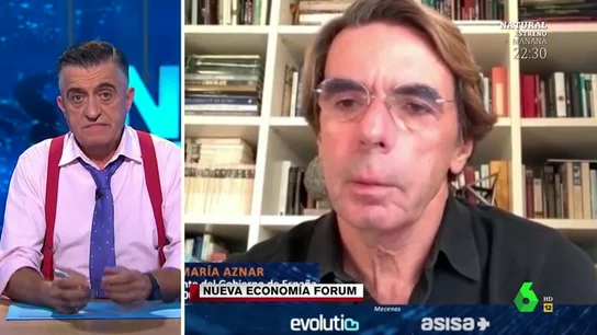 El pelo rubio de Aznar impresiona a Wyoming: "Ha confundido el champú con gel hidroalcohólico" El pelo rubio de Aznar impresiona a Wyoming: "Ha confundido el champú con gel hidroalcohólico"