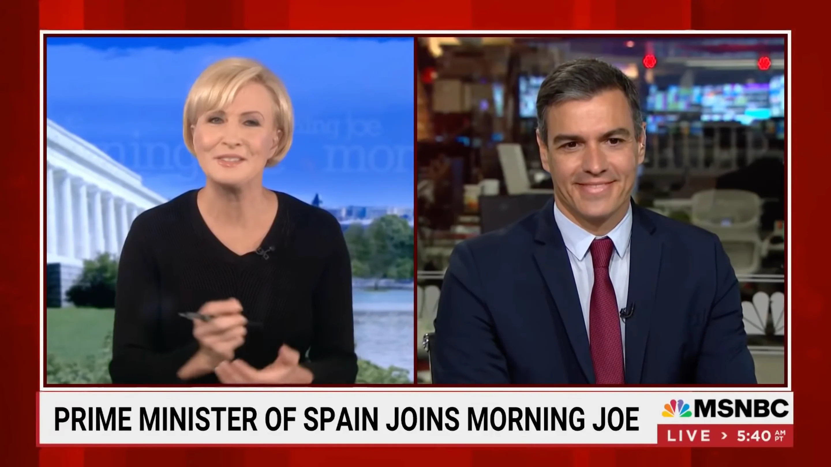 La entrevista viral de Pedro Sánchez en 'Morning Joe' en EEUU