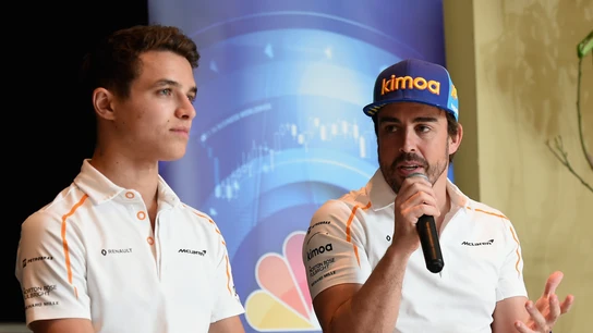 Lando Norris y Fernando Alonso Lando Norris y Fernando Alonso