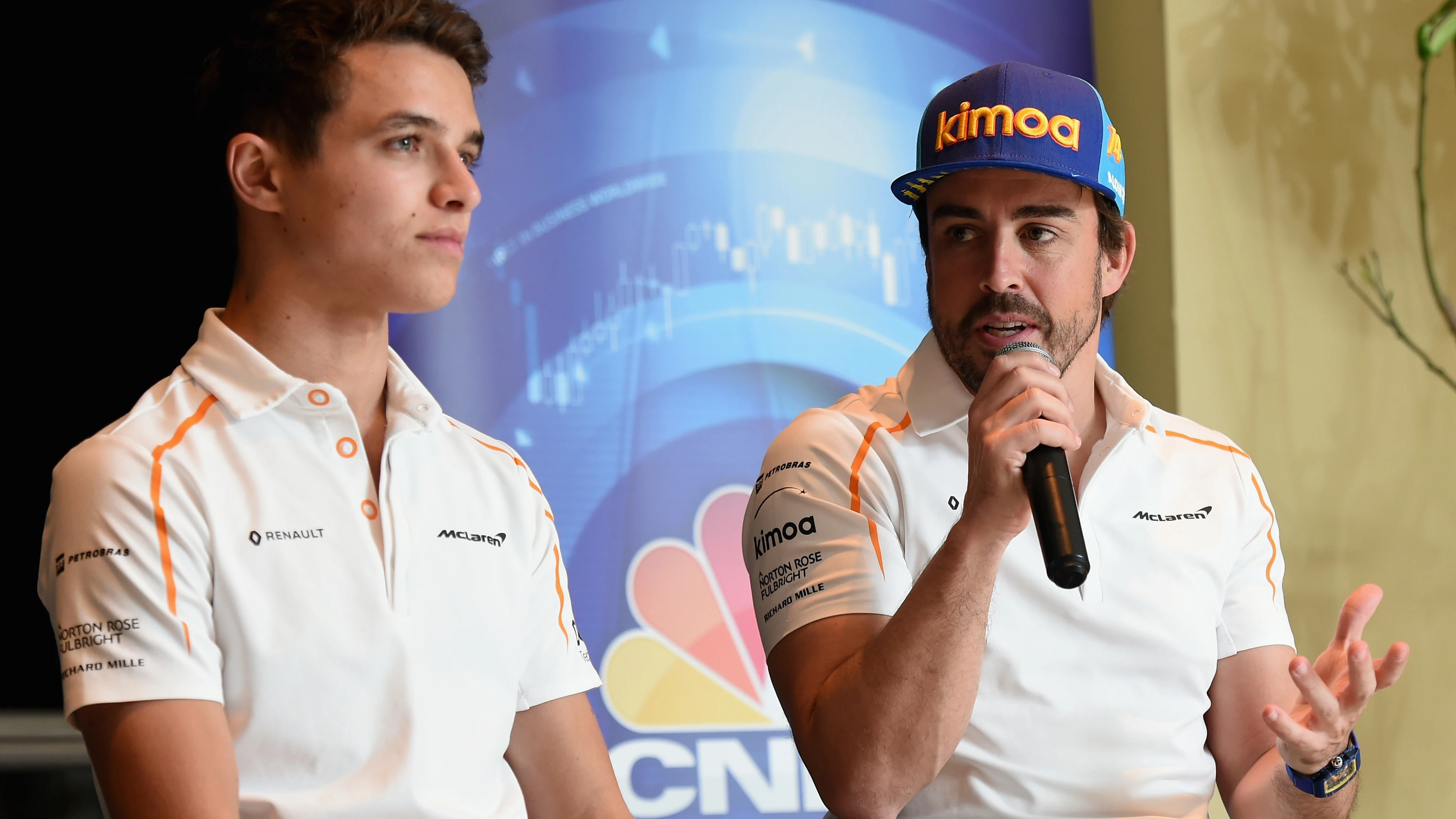 Lando Norris y Fernando Alonso