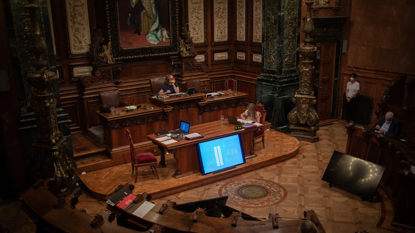 Sesión plenaria en el Ayuntamiento de Barcelona Sesión plenaria en el Ayuntamiento de Barcelona