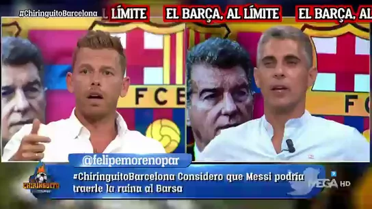 ¿Debe LaLiga ayudar al Barça a inscribir a Messi? Brutal cara a cara entre Jota Jordi y José Luis Sánchez ¿Debe LaLiga ayudar al Barça a inscribir a Messi? Brutal cara a cara entre Jota Jordi y José Luis Sánchez