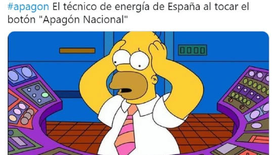 Imagen de un meme del apagón en España Imagen de un meme del apagón en España