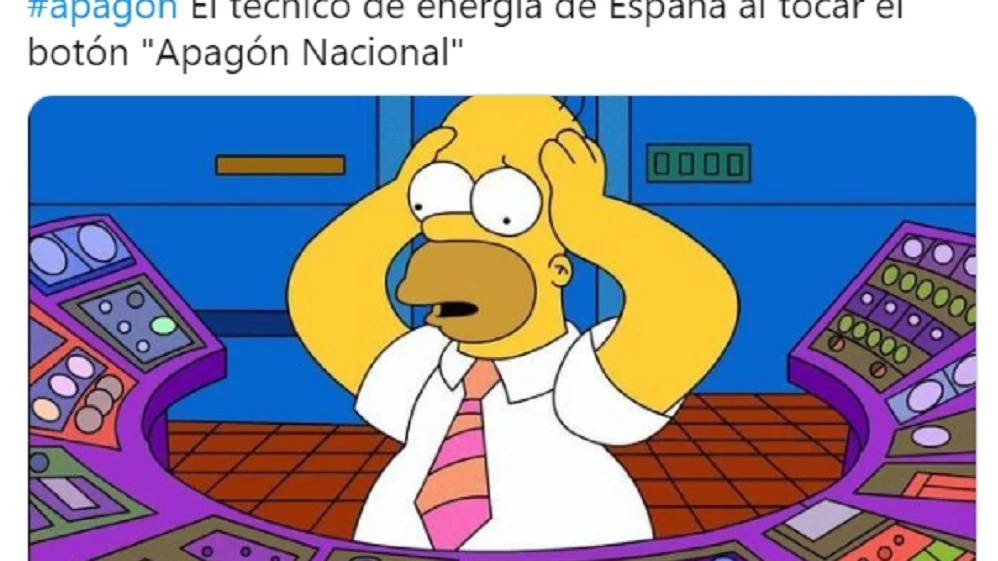 Imagen de un meme del apagón en España