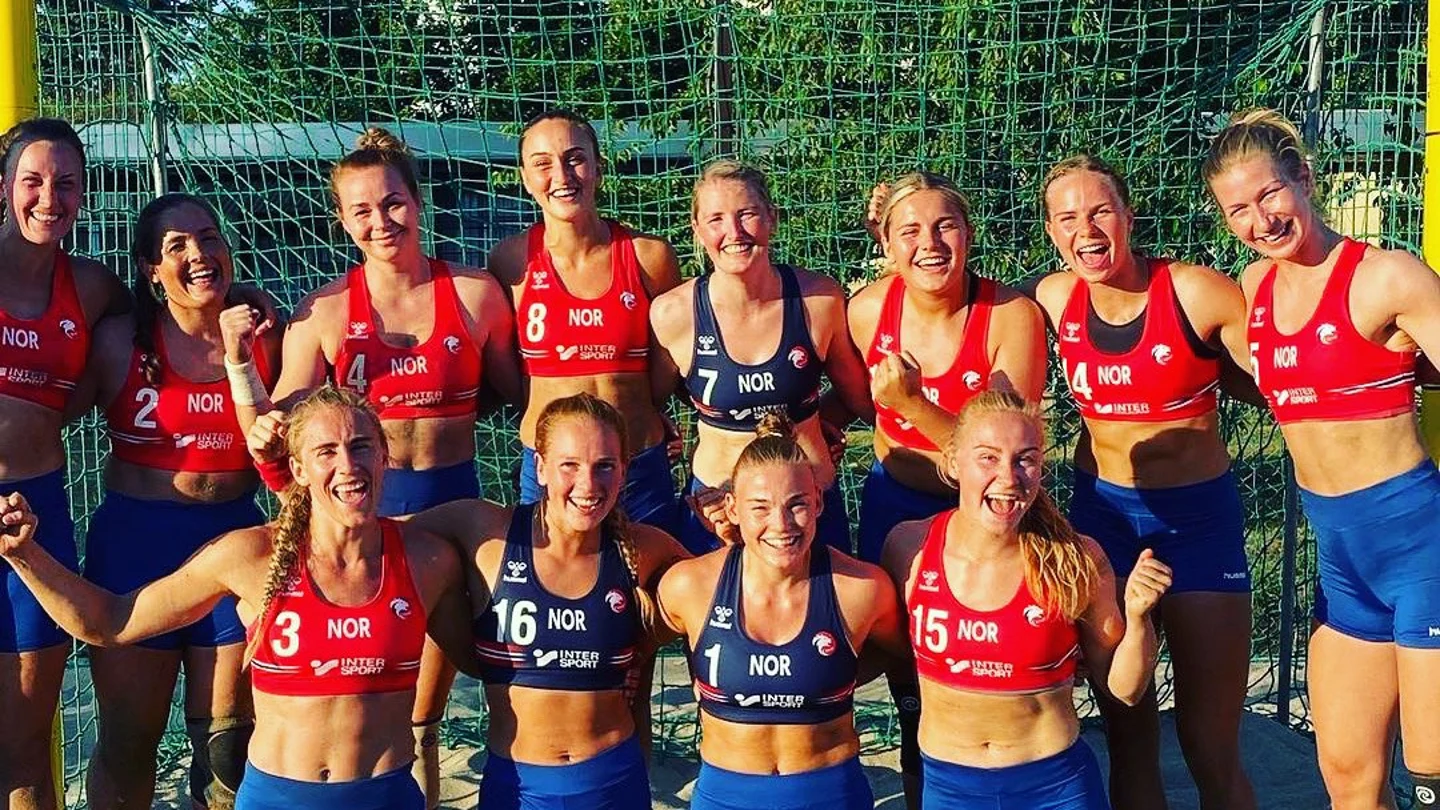 La selección Noruega de balonmano playa La selección Noruega de balonmano playa